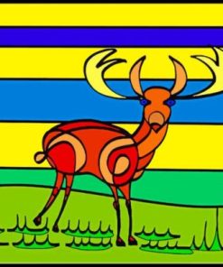 Abstract Stag Paint By Numbers