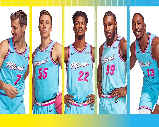 Aesthetic Miami Heat - Paint By Number - Numeral Paint