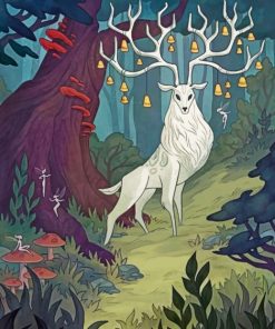aesthetic-white-stag-paint-by-numbers