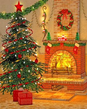 christmas-tree-and-fireplavce-paint-by-numbers
