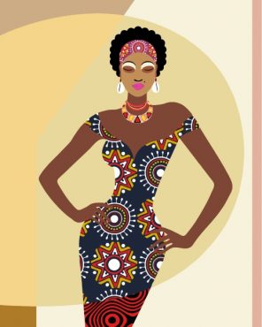 Cool African Woman Paint By Numbers - Numeral Paint Kit