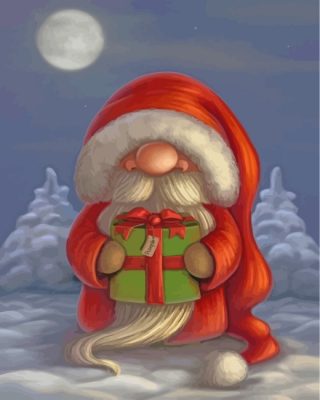 Dwarf Santa Paint By Numbers - Numeral Paint Kit