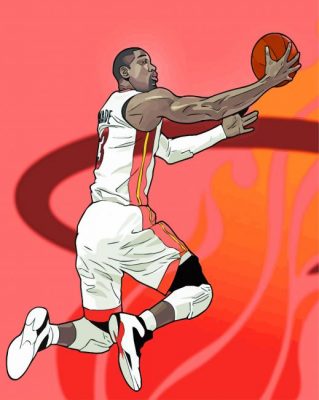 Dwyane Wade Illustration Paint By Numbers - Numeral Paint Kit
