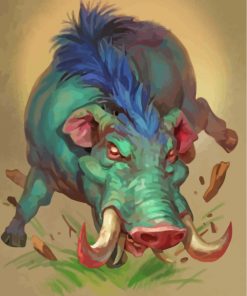 green-boar-paint-by-numbers
