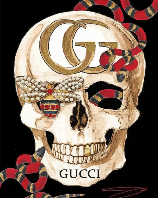 ved siden af udvikling af hvede Gucci Skull - Paint By Number - Numeral Paint