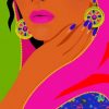 Illustration Indian Woman Paint by numbers