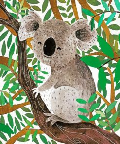 Floral Koala Paint By Numbers 