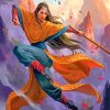 kung-fu-woman-paint-by-number
