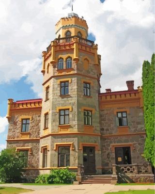latvia-sigulda-castle-paint-by-numbers
