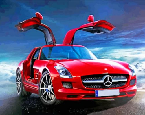 Mercedes Sls Paint By Numbers - Numeral Paint Kit