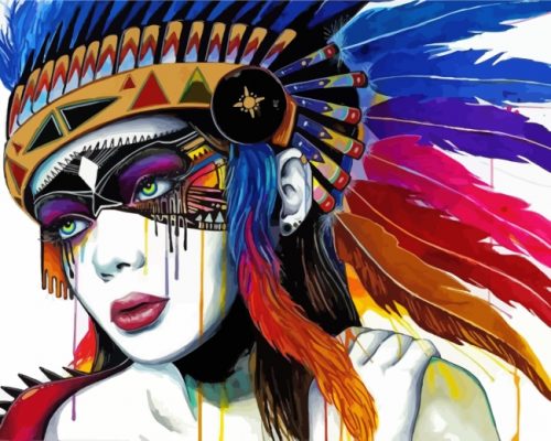 native-american-lady-paint-by-numbers