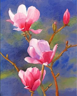 Pink Magnolia Paint By Numbers - Numeral Paint Kit