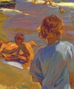 Children On The Beach paint by numbers