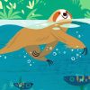 swimming-sloth-paint-by-number