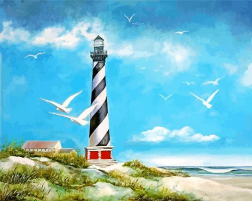 The Cape Hatteras Lighthouse Paint by numbers