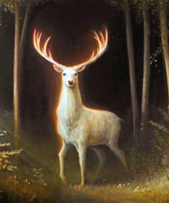 white-stag-paint-by-number