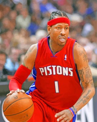 Allen Iverson Basketball Player paint by numbers