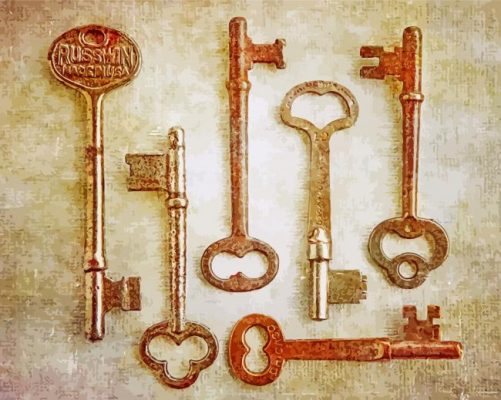 Antique Keys paint by numbers