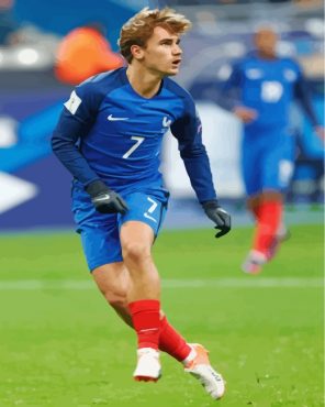 Antoine Griezmann football player paint by number