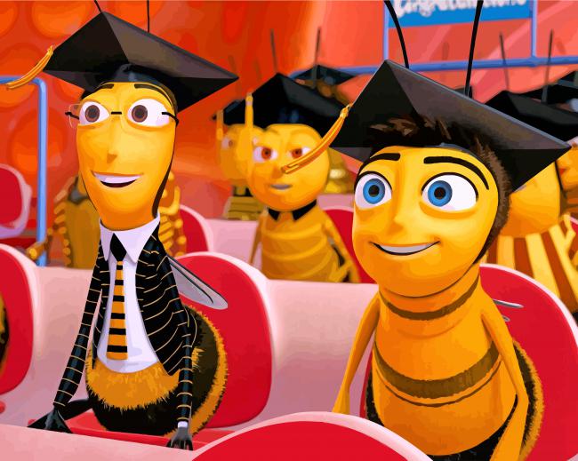 Barry B Benson Graduation Paint By Number Numeral Paint