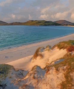 Beach Isle Of Barra Scotland paint by number
