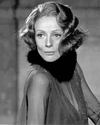 Black and White Maggie Smith paint by number