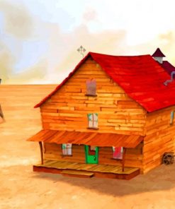 Courage-The-cowardly-dog-home-paint-by-numbers