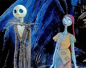 Creepy Sally And Jack Paint by numbers