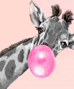 Cute Giraffe Bubble Paint by number