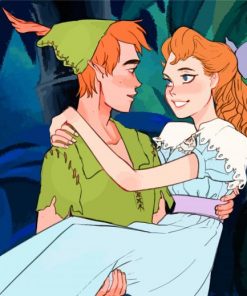 Disney Couple Peter And Wendy paint by number