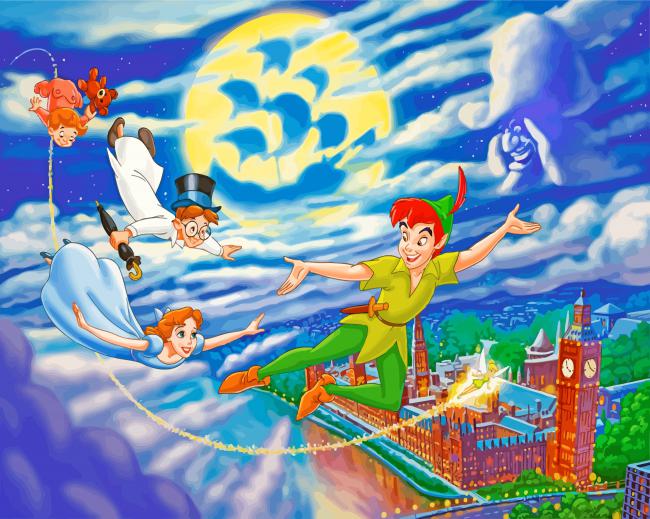 Peter Pan Disney - Paint By Number - Paint by Numbers for Sale