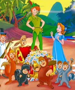 Disney Peter Pan And Wendy - Paint By Number - Paint by Numbers for Sale