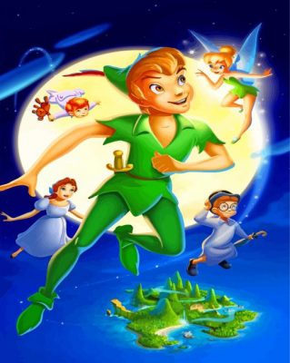 Peter Pan And Wendy Disney - Paint By Number - Paint by Numbers