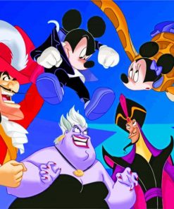 Disney Villains And Mickey Mouse paint by number