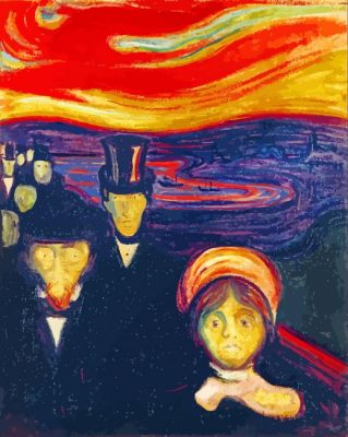 Edvard Munch Anxiety Paint By Numbers