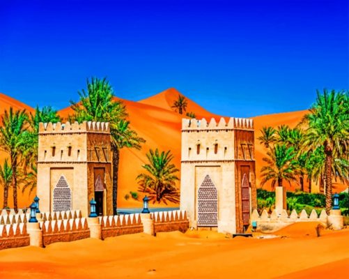 Emirates Tropics Temples Abu Dhabi paint by numbers