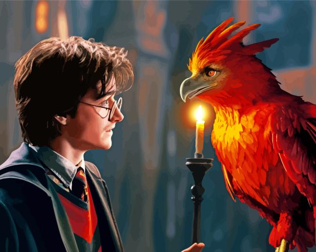 Fawkes Bird Harry Potter Paint By Numbers - Numeral Paint Kit