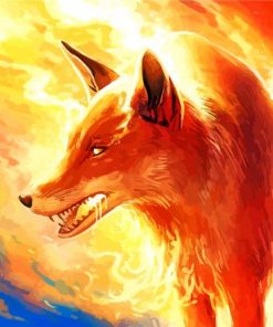 Fire Fox paint by number