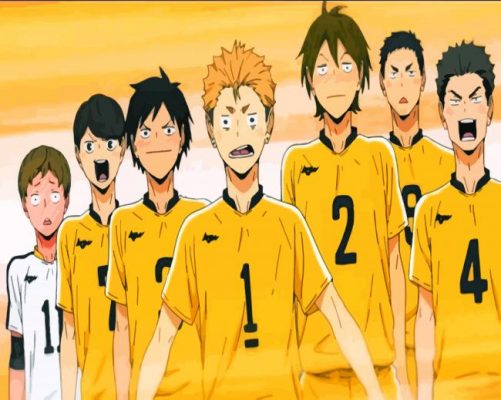 Haikyu terushima team paint by numbers