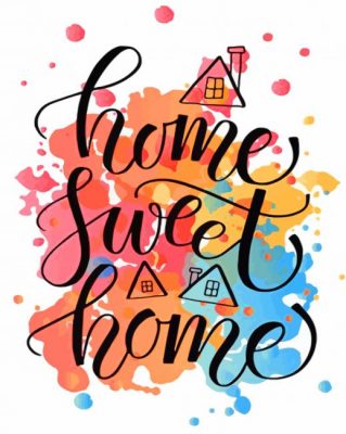 Home Sweet Home Quote paint by numbers