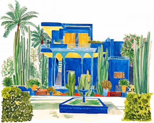 Jardin Majorelle Morocco paint by number