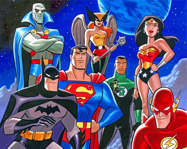 Justice League Animation Paint By Numbers - Numeral Paint Kit