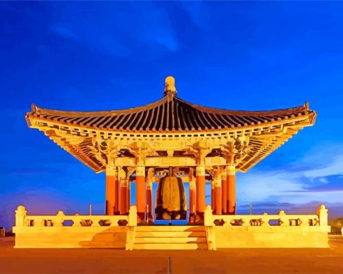 Korean Friendship Bell San Pedro California Paint By Number