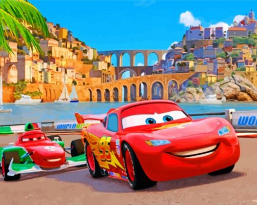 Lightning McQueen Car Paint By Numbers