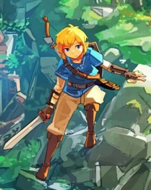 Link The Legend Of Zelda Paint By Numbers - Numeral Paint Kit