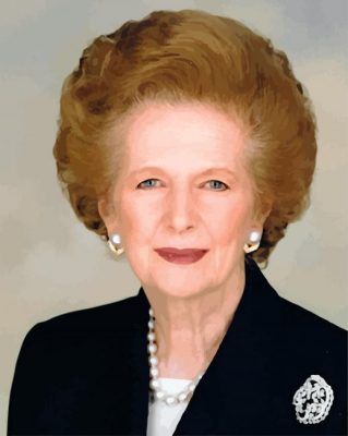 Margaret Thatcher Portrait paint by numbers
