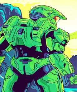 Master Chief Halo paint by numbers