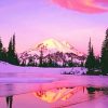 Snowy Mount Rainier paint by numbers