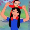 Mulan And Baby paint by numbers