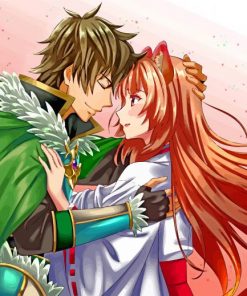Naofuni and Raphtalia In Love paint by number
